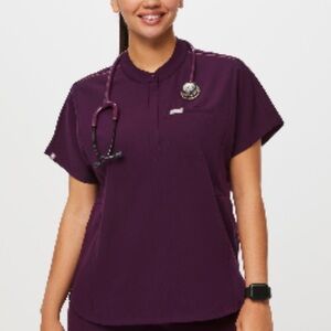 FIGS Women's Deep Purple Montex
Mock Neck Scrub Top
Deep Purple - Regular